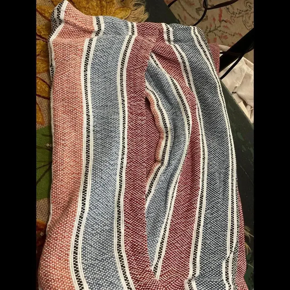 Pottery Barn Colorful Striped Cotton Silas Sailor Stripe Pillow Covers (2)